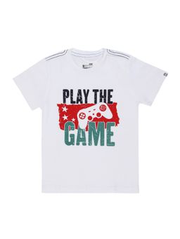 Bodycare - White Round Neck Half Sleeves Printed T-Shirt