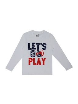 Bodycare - White Round Neck Full Sleeves Graphic T-Shirt