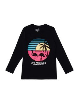 Bodycare - Black Round Neck Full Sleeves Printed T-Shirt