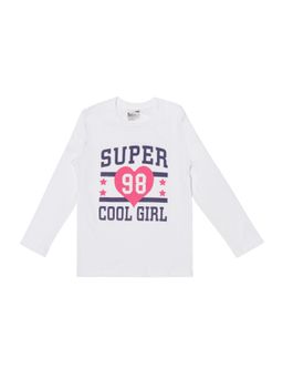 Bodycare - White Round Neck Full Sleeves Printed T-Shirt