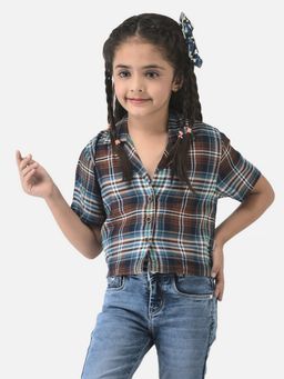 CRIMSOUNE CLUB - Girls Multi-Colour Shirt with Tartan Checks