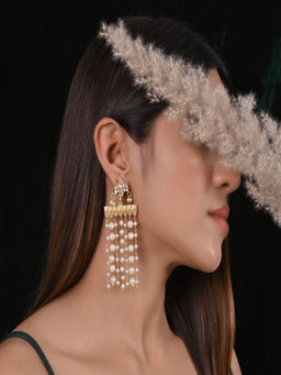 Shlok Jewels - Paulmi Kundan Pearl Earrings