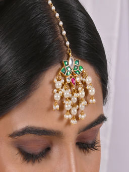 Shlok Jewels - Ragini Lotus Kundan Maang Tika