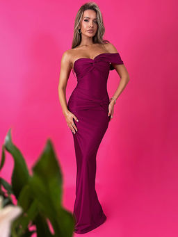 Miakee - Maroon Trapeze Dress