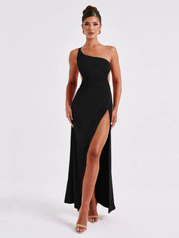 Miakee - Black Zuri Slit Dress