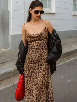 Miakee - Brown Leopard Aura Dress