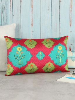 India Circus by Krsnaa Mehta - Blossom Tales Blended Taf Silk Cushion Cover