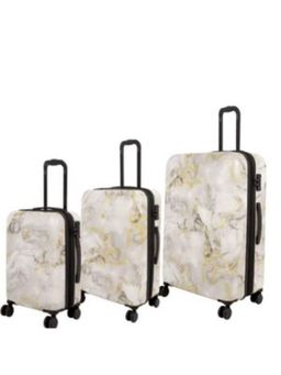 it luggage - Sheen Marble Grey Set of 3 28-24-20 Inches Expandable Hardsided TSA Luggage Trolley