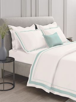 Ddecor Live Beautiful - 210 TC Cotton Solid Bed Sheet Set-P0011-FOREVER-MILK-PEPPERMINT (King)