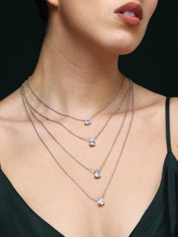 VARNIKA ARORA - Waves Of Promise Diamond White Necklace