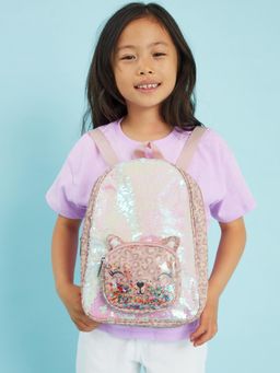 Accessorize London - Pink Polyester Embellished Backpack