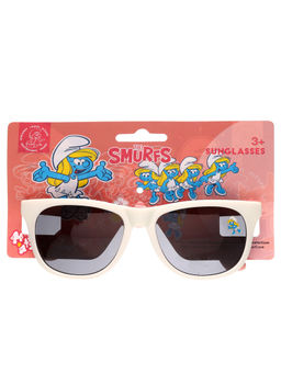 Stol'N - White Uv Protected Smurfs Sunglass with Hard Case (3-12 Years)
