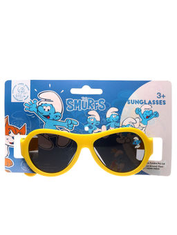 Stol'N - Yellow Uv Protected Cat-Eye Smurfs Sunglass with Hard Case (3-12 Years)