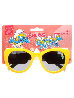 Stol'N - Yellow Uv Protected Cat-Eye Smurfs Sunglass with Hard Case (3-12 Years)