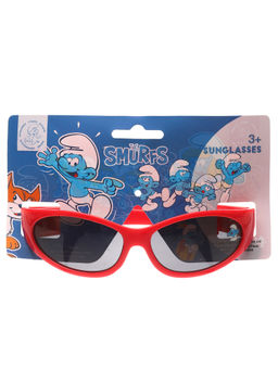Stol'N - Red Uv Protected Oval Smurfs Sunglass with Hard Case (3-12 Years)