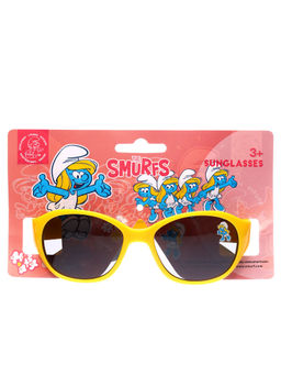 Stol'N - Yellow Uv Protected Smurfs Sunglass with Hard Case (3-12 Years)