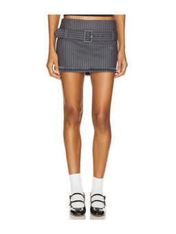 GUIZIO - Andra Pinstripe Mini Skirt