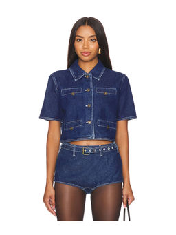 LIONESS - Halston Denim Top