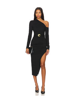 Nicholas - Shiloh Asymmetrical Cold Shoulder Midi Dress