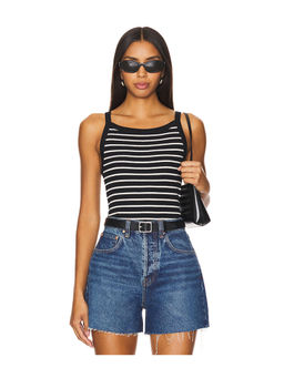 perfectwhitetee - Rib Stripe Tank Top