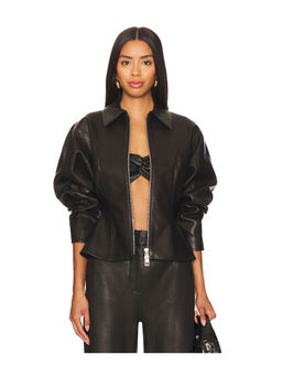The Sei - Fitted Leather Jacket
