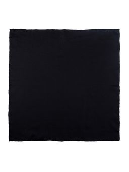 The Tie Hub - Solid Black Silk Pocket Square