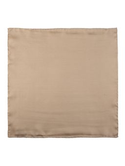 The Tie Hub - Solid Light Brown Silk Pocket Square