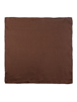 The Tie Hub - Soild Coffee Brown Silk Pocket Square