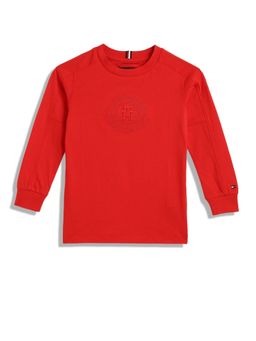 Tommy Hilfiger - Boys Logo Regular Fit Cotton T-Shirt