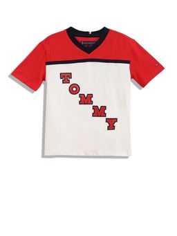 Tommy Hilfiger - Boys Colorblock Relaxed-Fit Cotton T-Shirt