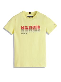 Tommy Hilfiger - Yellow Boys Logo Regular Fit Cotton T-Shirt