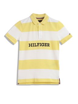 Tommy Hilfiger - Boys Striped Regular Fit Cotton Polo T-Shirt