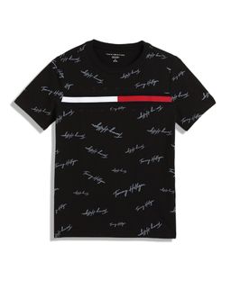 Tommy Hilfiger - Boys Logo Regular Fit Cotton T-Shirt