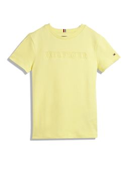 Tommy Hilfiger - Yellow Boys Logo Regular Fit Cotton T-Shirt