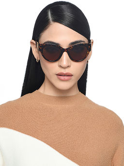 Vincent Chase - by Lenskart Brown Full Rim Cat Eye Polarized Sunglasses VC S16826-C1 (39)