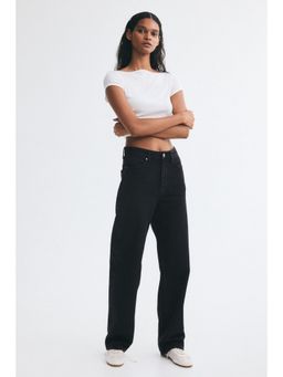 H&M - Women Black Straight High Jeans