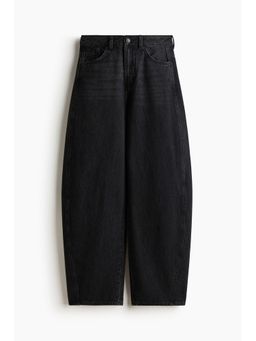 H&M - Women Black Baggy High Jeans
