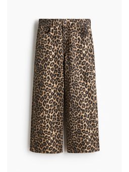 H&M - Women Brown Wide High Waist Ankle Jeans