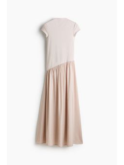 H&M - Women Pink Asymmetric Dual-Fabric Dress