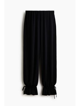 H&M - Women Black Tie-Detail Balloon Trousers