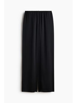 H&M - Women Black Wide Satin Trousers