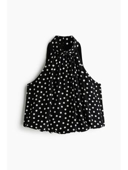H&M - Women Black Bubble-Hem Top