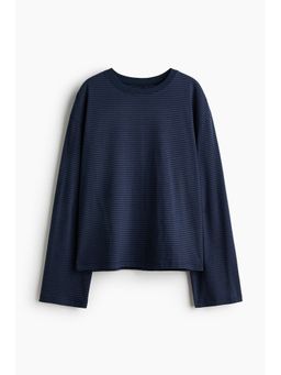 H&M - Women Blue Long-Sleeved Cotton Top