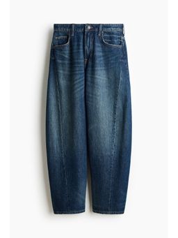 H&M - Women Blue Barrel Regular Waist Jeans