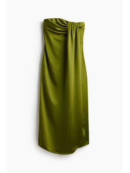 H&M - Women Green Satin Bandeau Dress