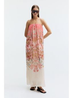 H&M - Women Pink A-Line Bandeau Dress