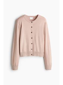 H&M - Women Beige Fine-Knit Cardigan