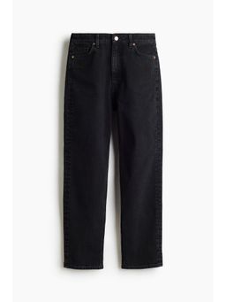 H&M - Women Black Mom Slim Fit High Waist Ankle Jeans