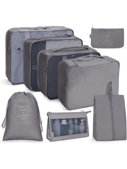 Awestuffs - 8 Pcs Packing Cubes for Travel Organizer Bags for Luggage Clothes Space Saver