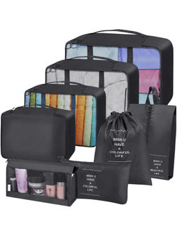 Awestuffs - 8 Pcs Packing Cubes for Travel Organizer Bags for Luggage Clothes Space Saver